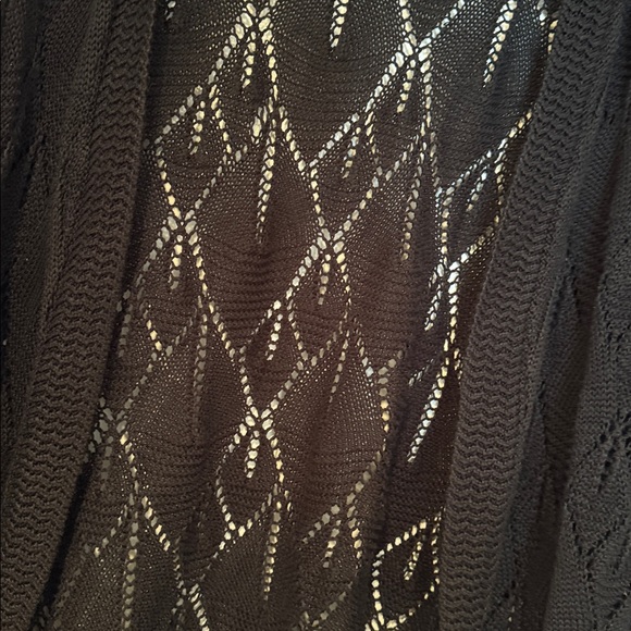 Forever 21 black crochet open cardigan - Picture 2 of 4